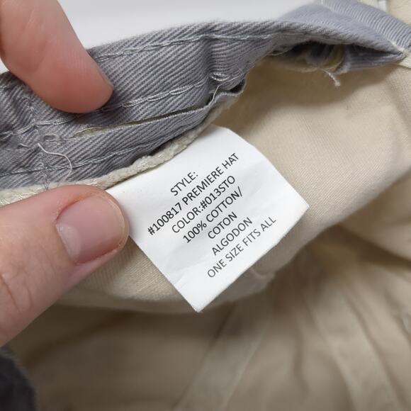 Tam O'Shanter Strapback Hat Beige One Size Embroidered Logo Antigua - Picture 10 of 10